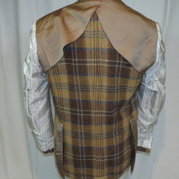 Ralph Lauren Purple Label Handmade Kent Bellows Brown Plaid 44R NWT $4995 - Picture 11 of 15